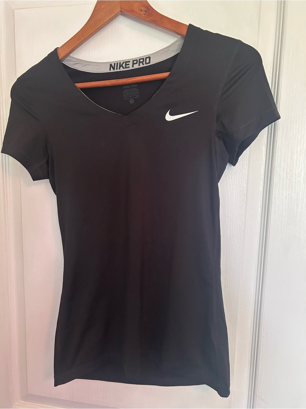 Nike Black Short-Sleeve V-Neck Performance Tee